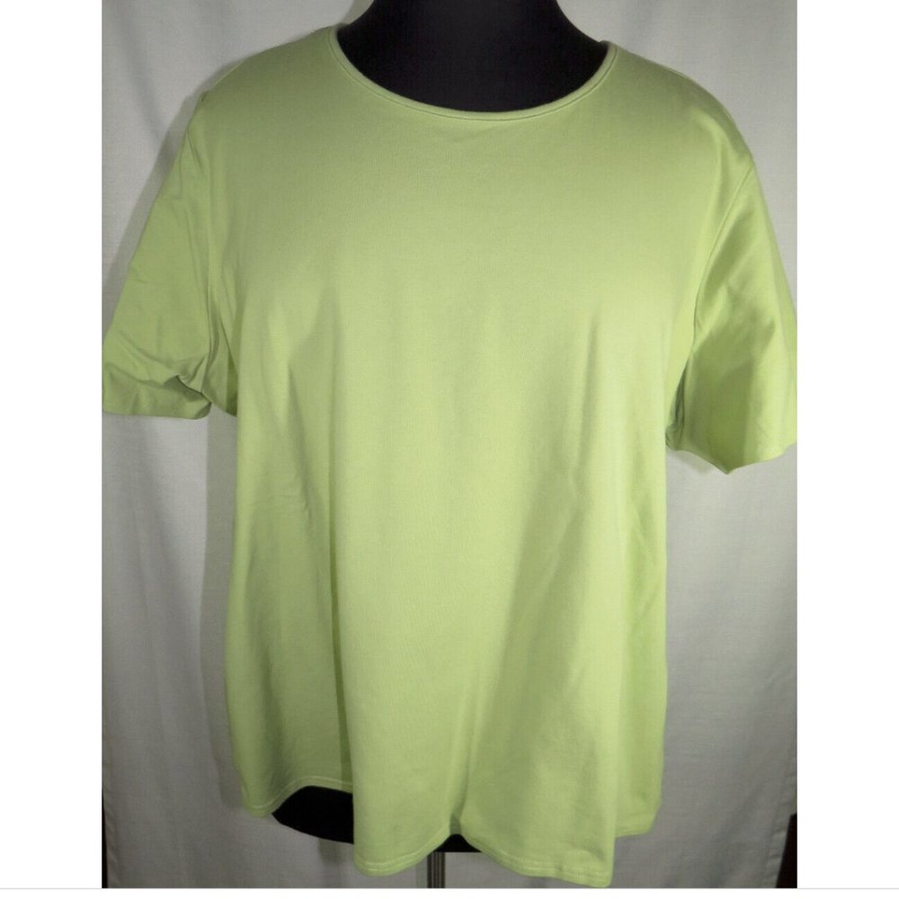 Plus Size 3X Denim & Co Green T-Shirt, NWT